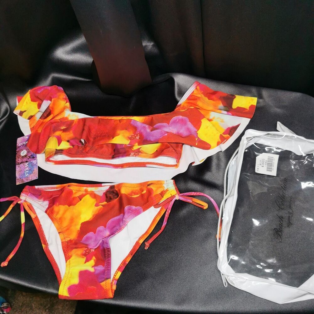Womens XS Bikini Cute Floral Bright Party Rave Festival Cosplay Summer BohoVibes